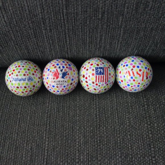 Seven(7) Hand Decorated Pre-Loved Titleist Pro VI Golf Balls with Wooden Case - Picture 8 of 16
